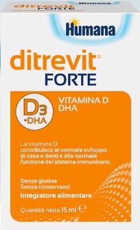 Ditrevit Forte gocce - Humana - 15 millilitri - vitamina D a partire da 1 anno